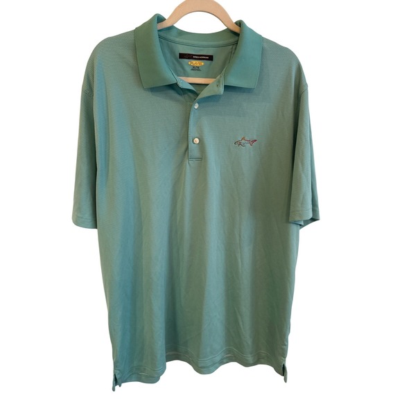 Greg Norman Collection Other - Greg Norman Play Dry Golf Polo Shirt Men's XL Tall Green Shark Logo Short Sleeve